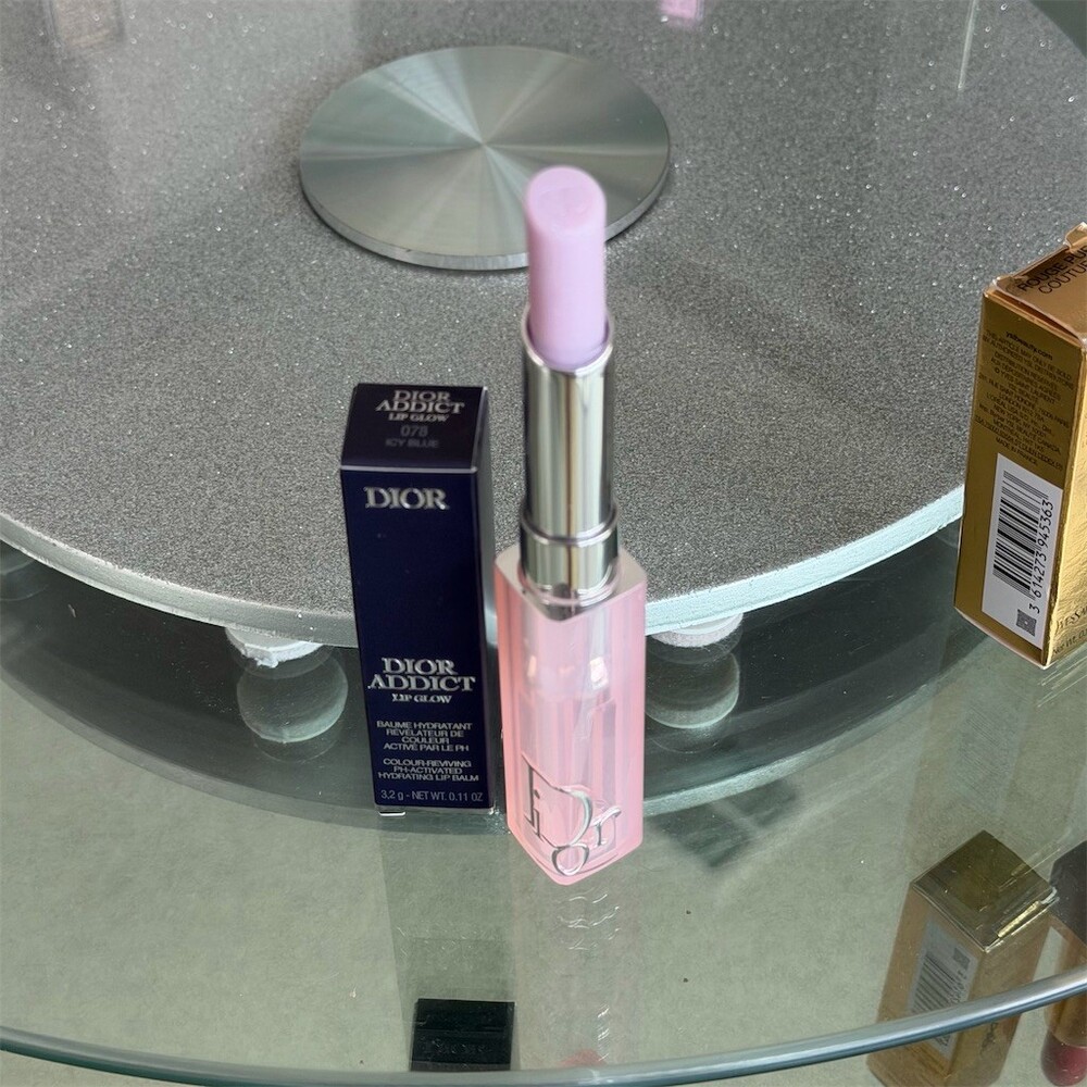 Dior Addict Lip Glow Hydrating Lip Balm 078 Icy Blue 3.2g Boxed